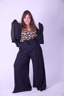 מכנסי מולי - שחור ואפל