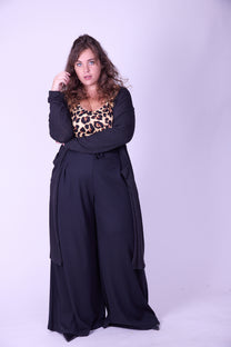 מכנסי מולי - שחור ואפל