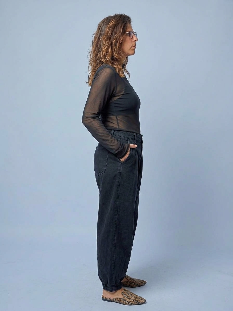 ג׳ינס קומו סאווה- שחור
