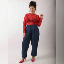 חולצת לולו - תחרה אדום