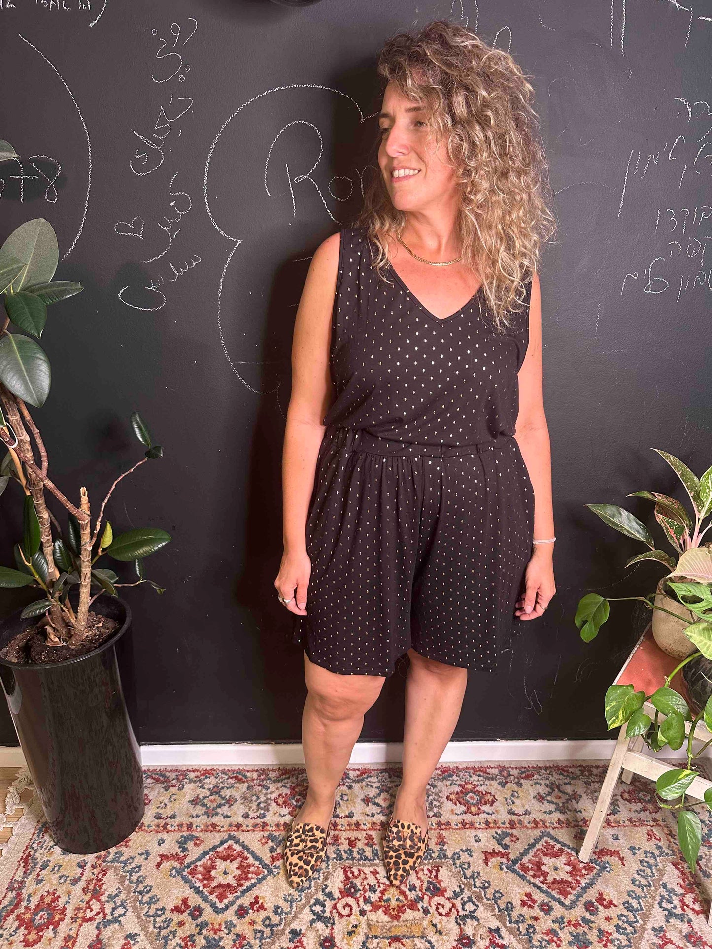 אוברול אמבוש- שחור מוזהב