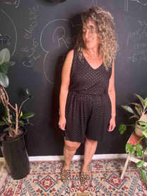 אוברול אמבוש- שחור מוזהב