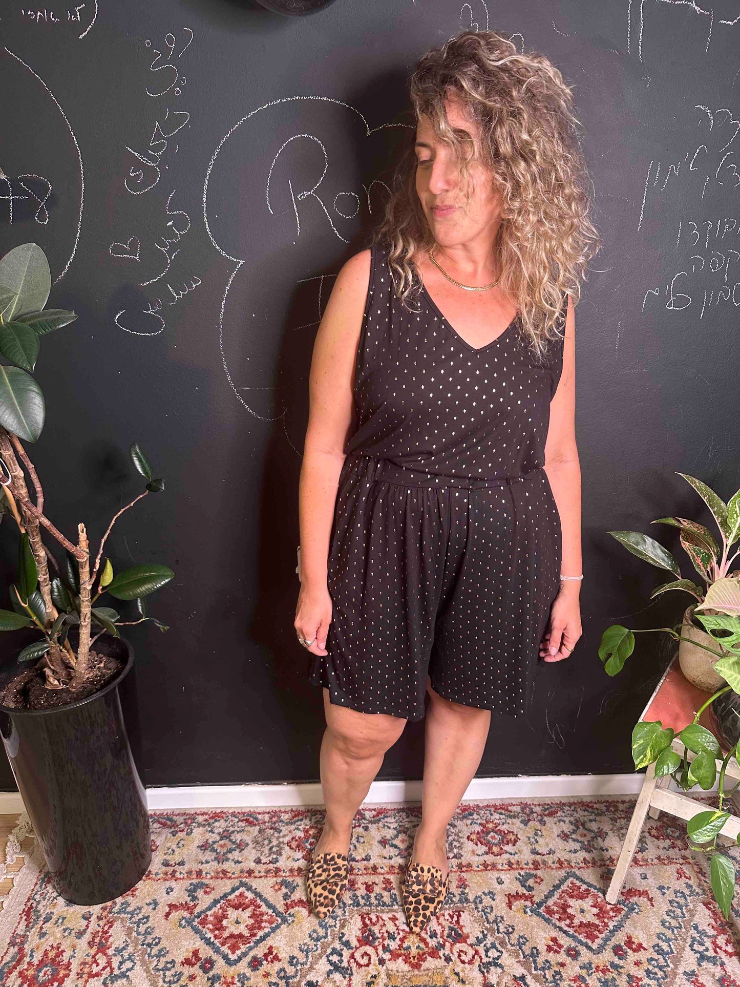 אוברול אמבוש- שחור מוזהב