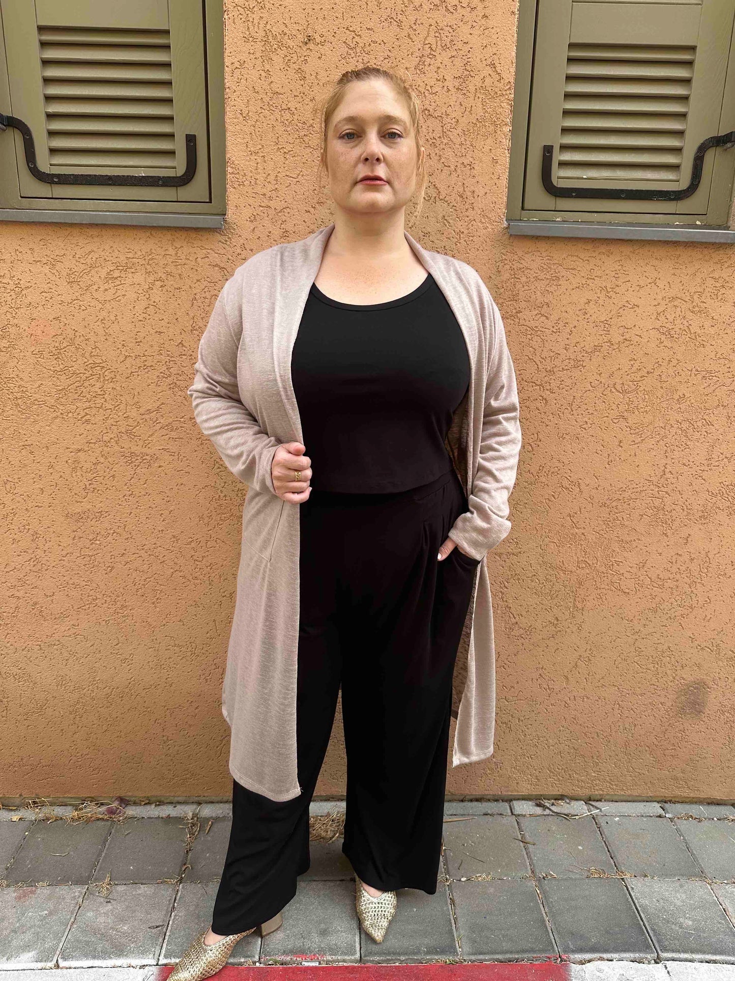 עליונית קימונו שמיכי -בג׳ סריג