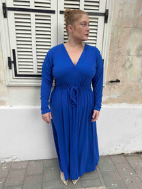 שמלת אני נינה ארוך -  כחול ריב