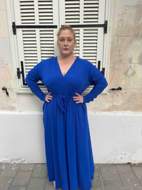 שמלת אני נינה ארוך -  כחול ריב