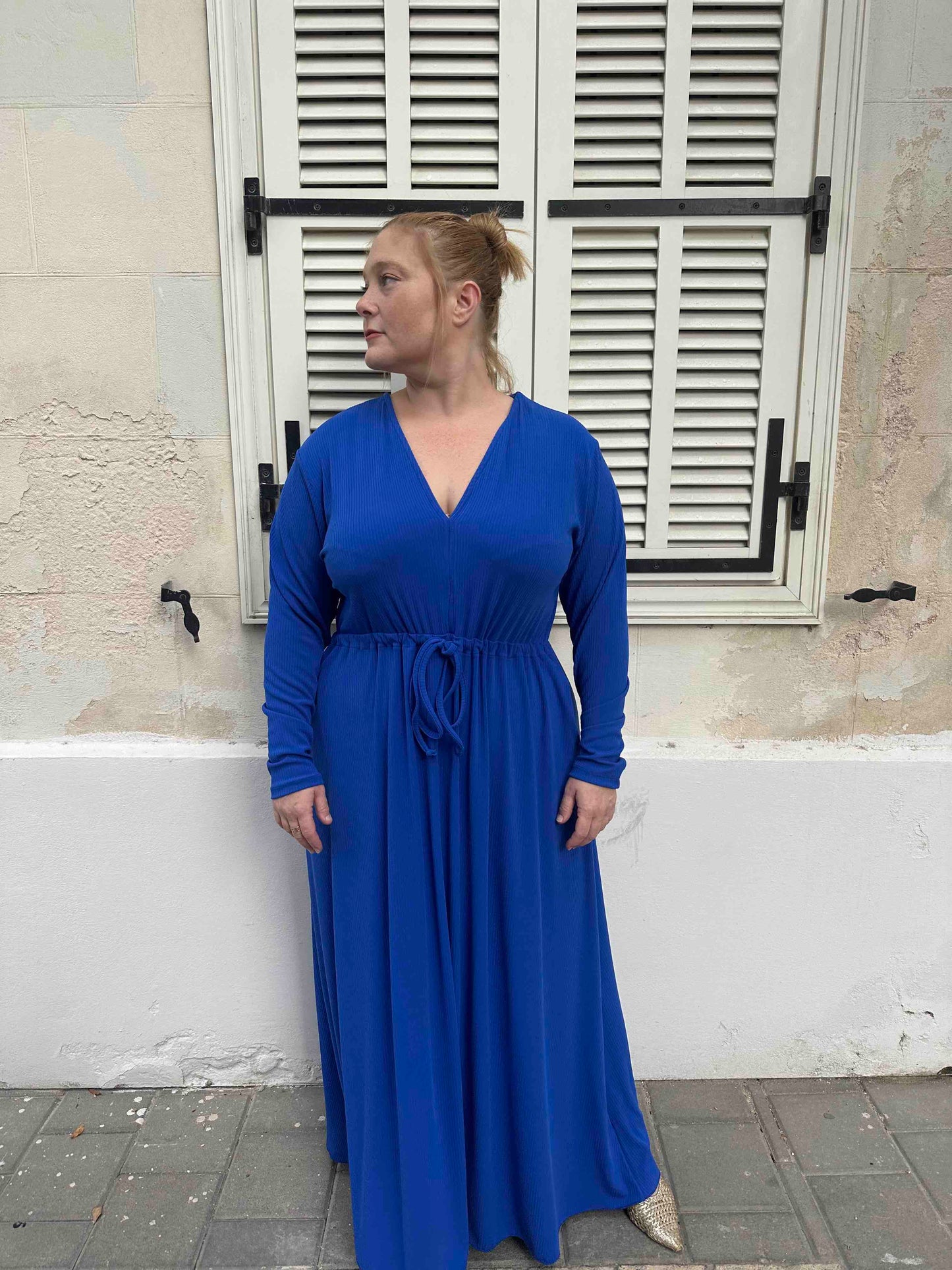 שמלת אני נינה ארוך -  כחול ריב