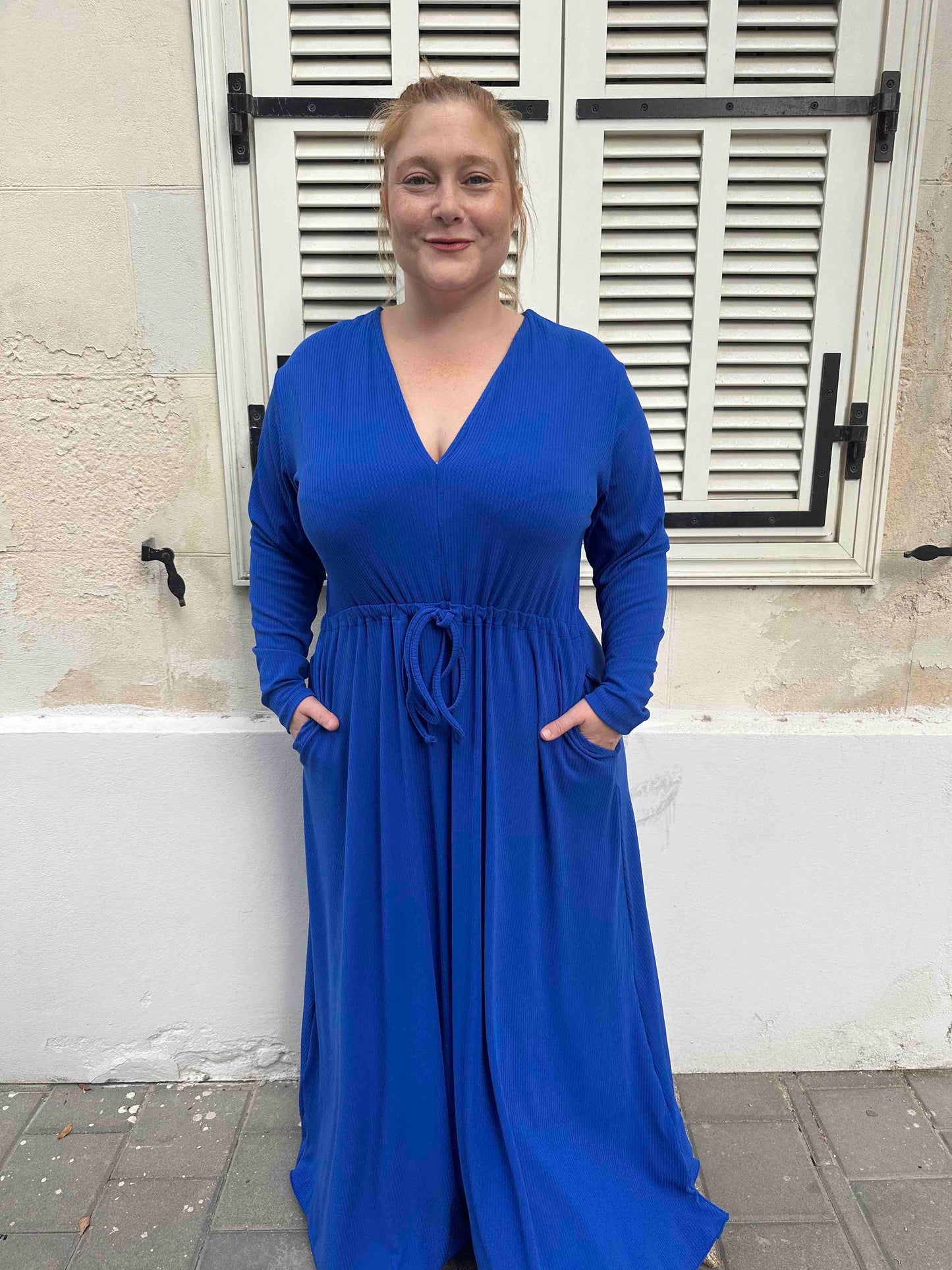 שמלת אני נינה ארוך -  כחול ריב