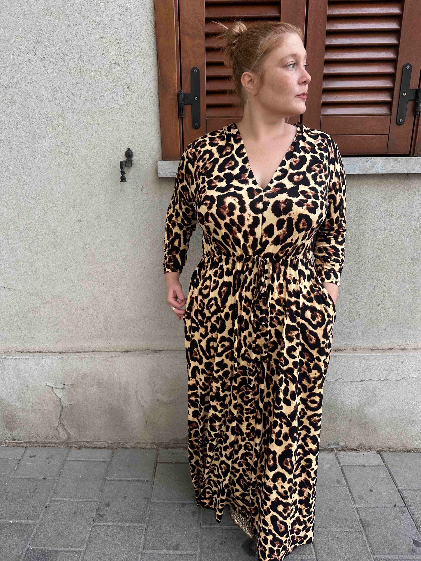 שמלת אני נינה ארוך - מנומר