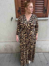 שמלת אני נינה ארוך - מנומר