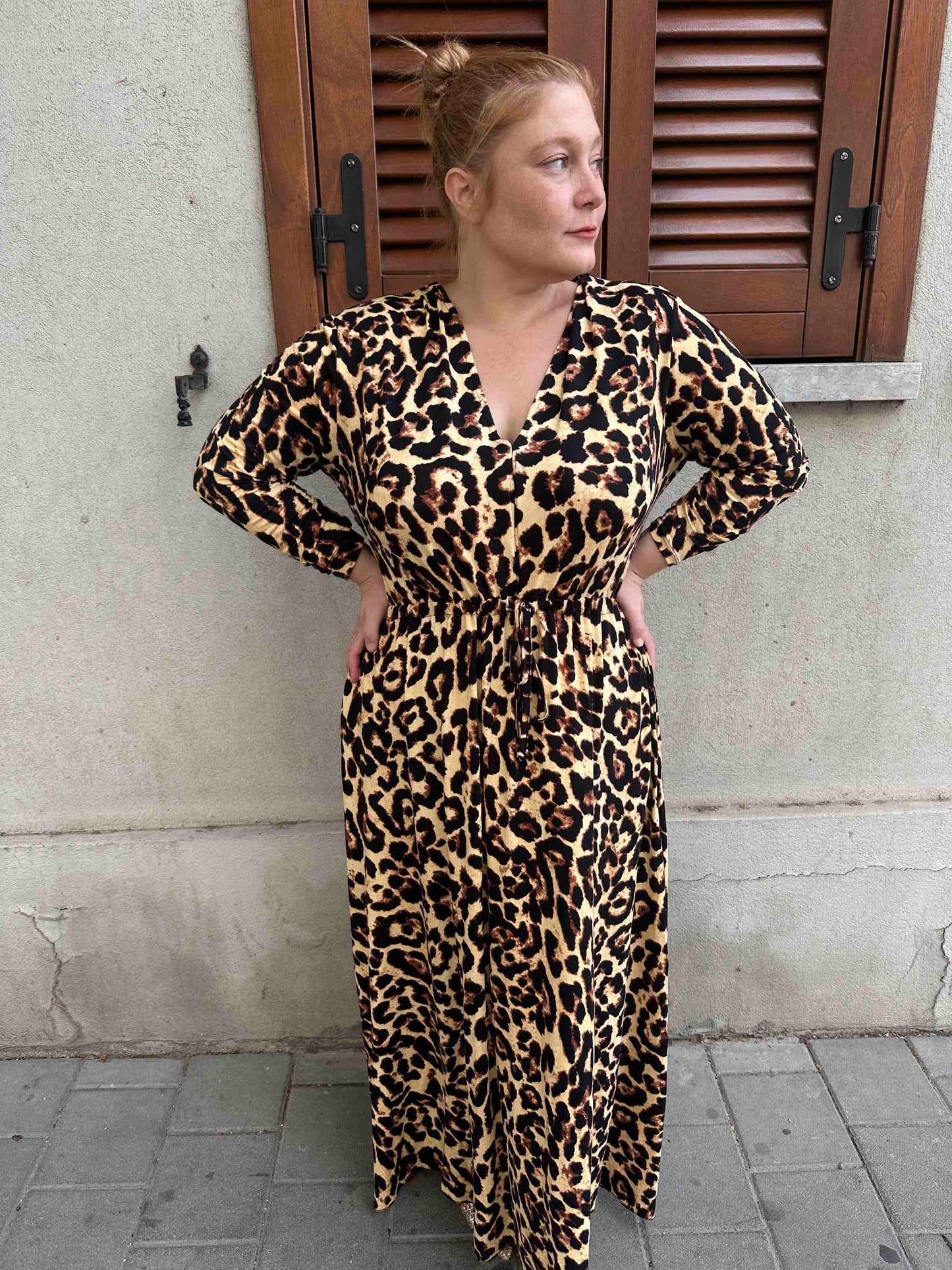 שמלת אני נינה ארוך - מנומר