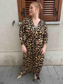 שמלת אני נינה ארוך - מנומר