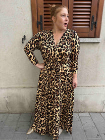 שמלת אני נינה ארוך - מנומר