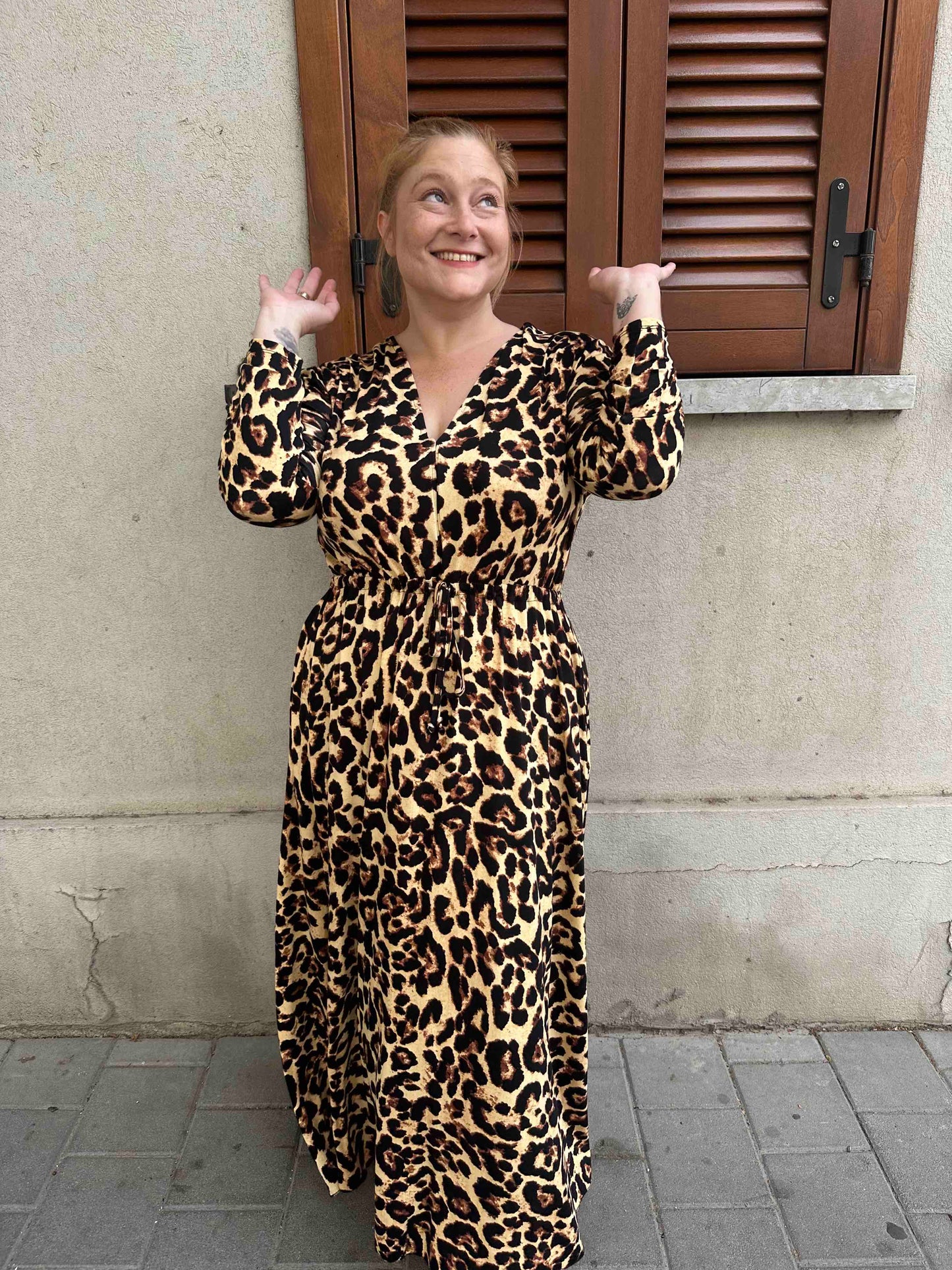 שמלת אני נינה ארוך - מנומר