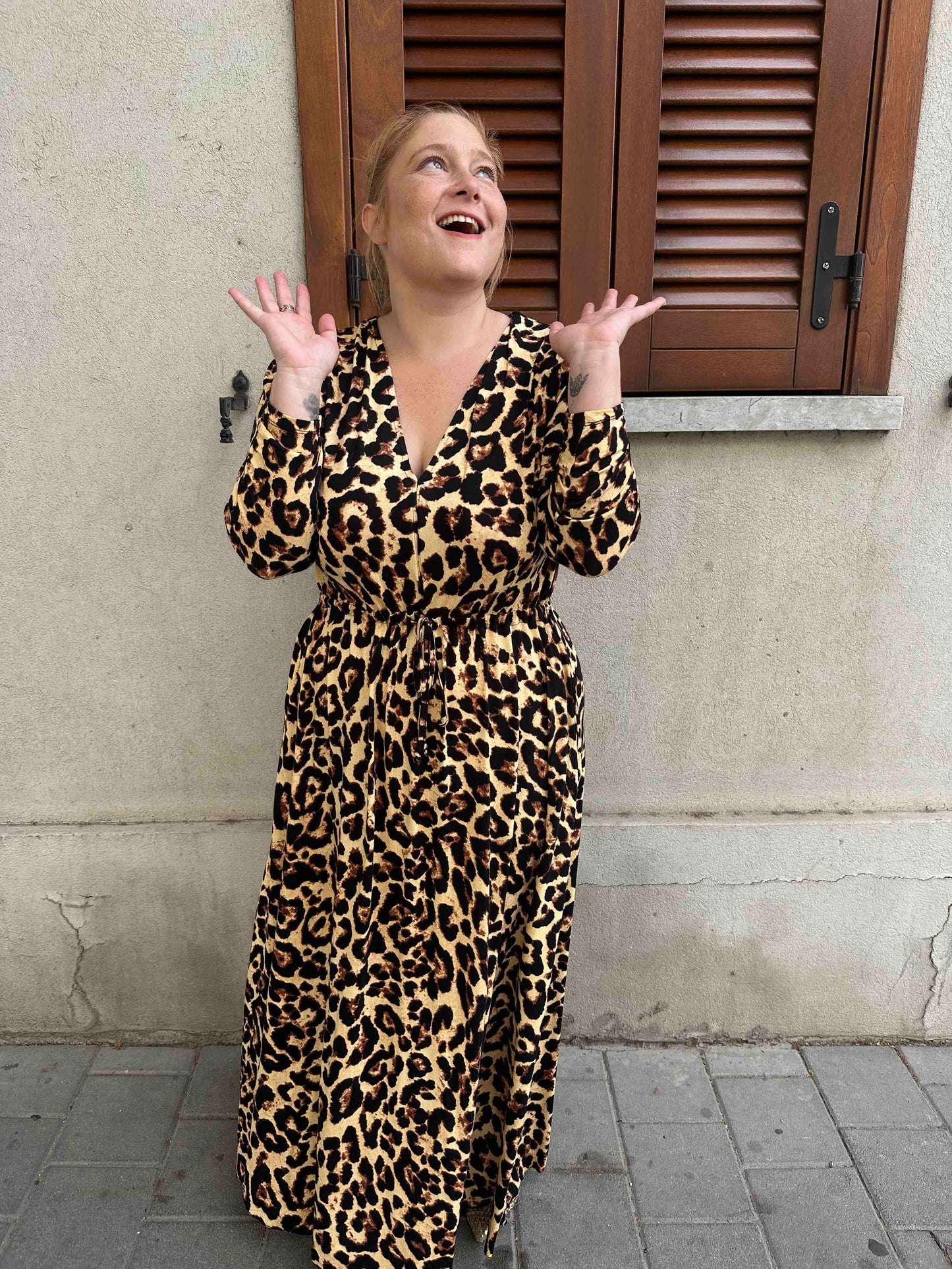 שמלת אני נינה ארוך - מנומר