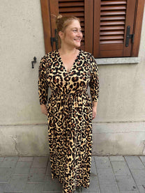 שמלת אני נינה ארוך - מנומר