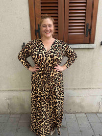 שמלת אני נינה ארוך - מנומר