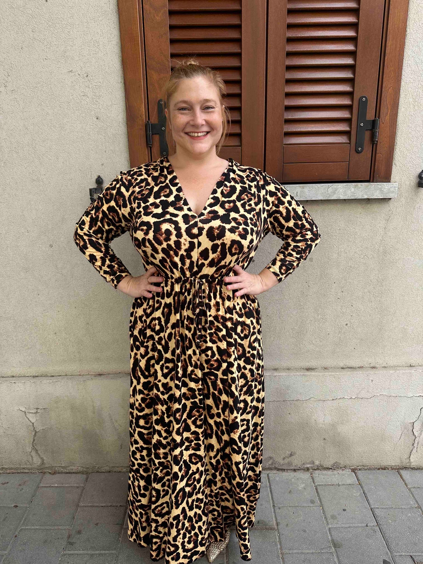 שמלת אני נינה ארוך - מנומר