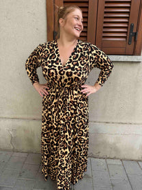 שמלת אני נינה ארוך - מנומר