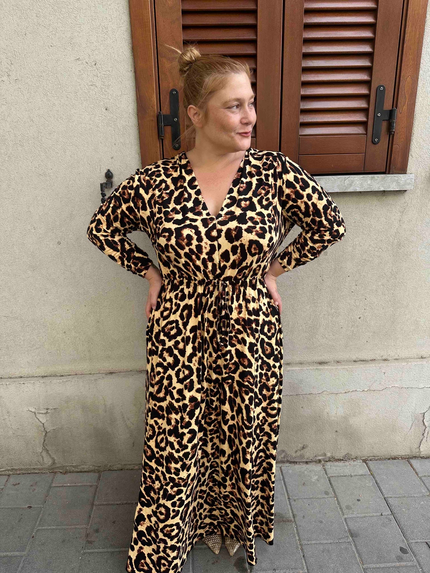 שמלת אני נינה ארוך - מנומר