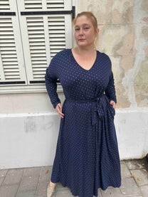 שמלת תכבסי לפעמים - כחול מוזהב