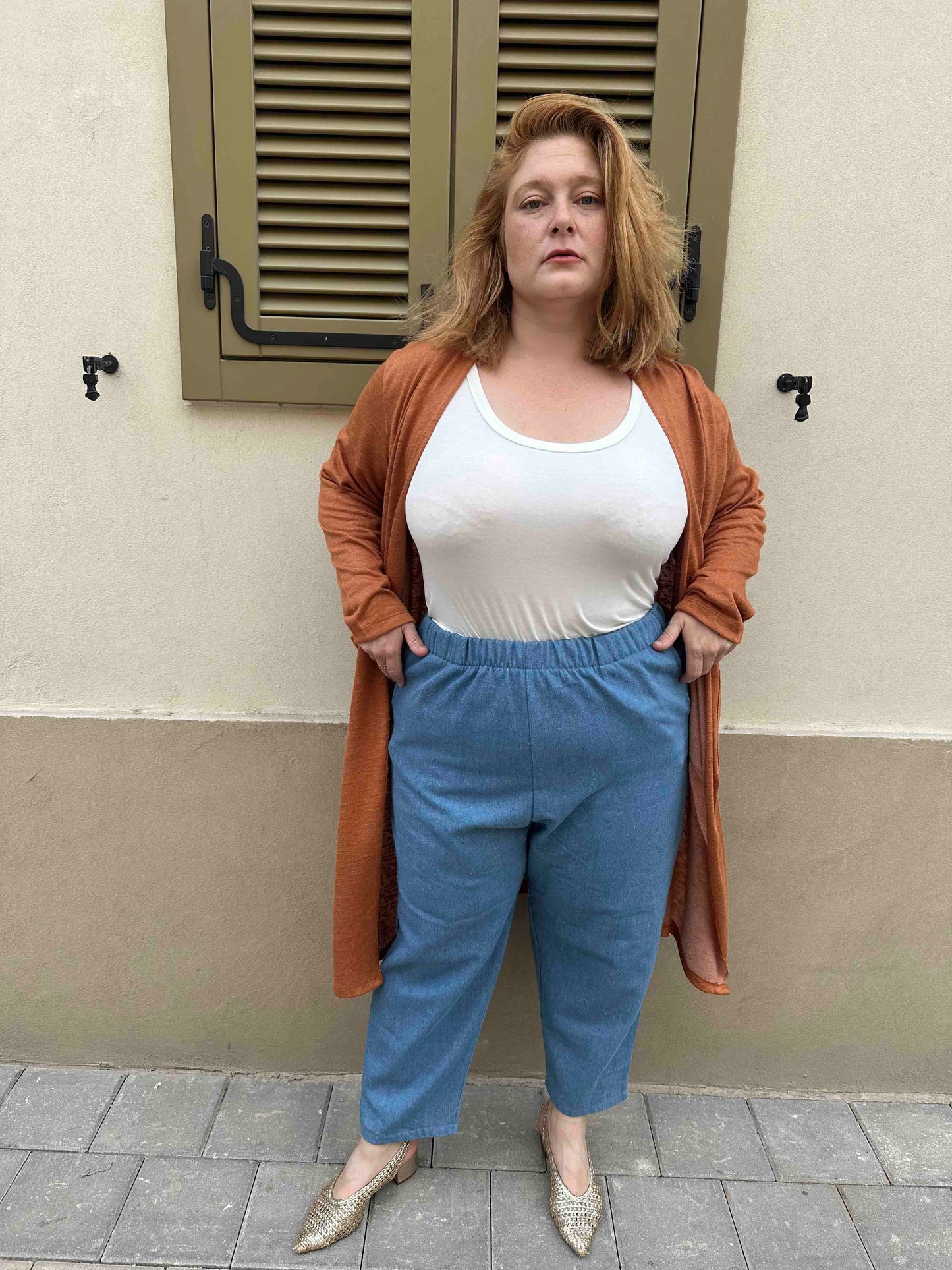 עליונית קימונו שמיכי -חמרה סריג