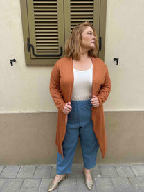 עליונית קימונו שמיכי -חמרה סריג