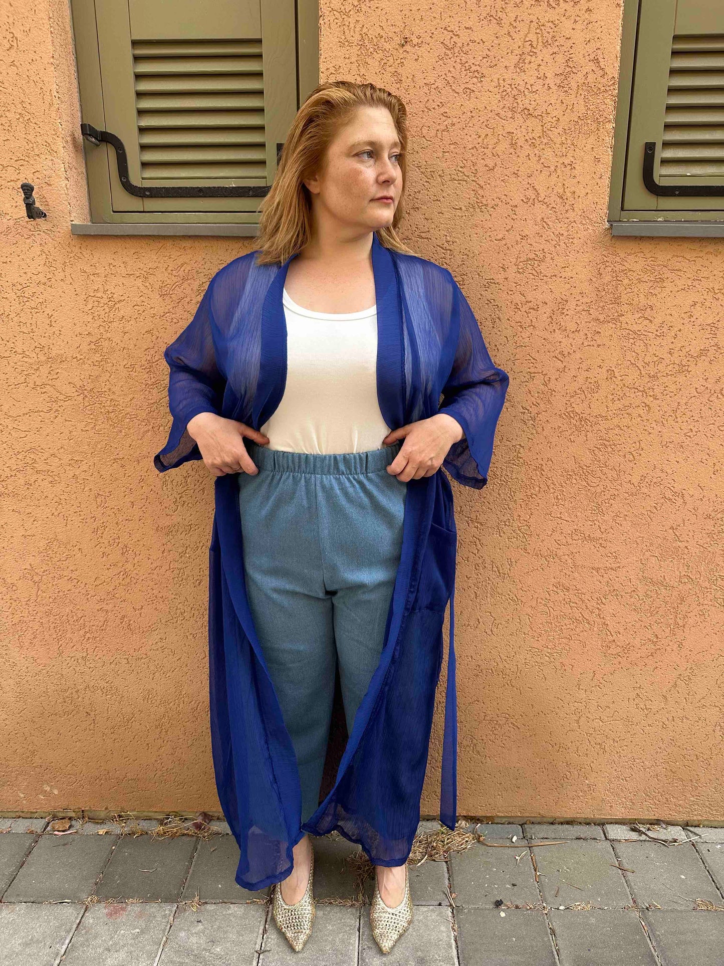 קימונו אבו אלי - כחול