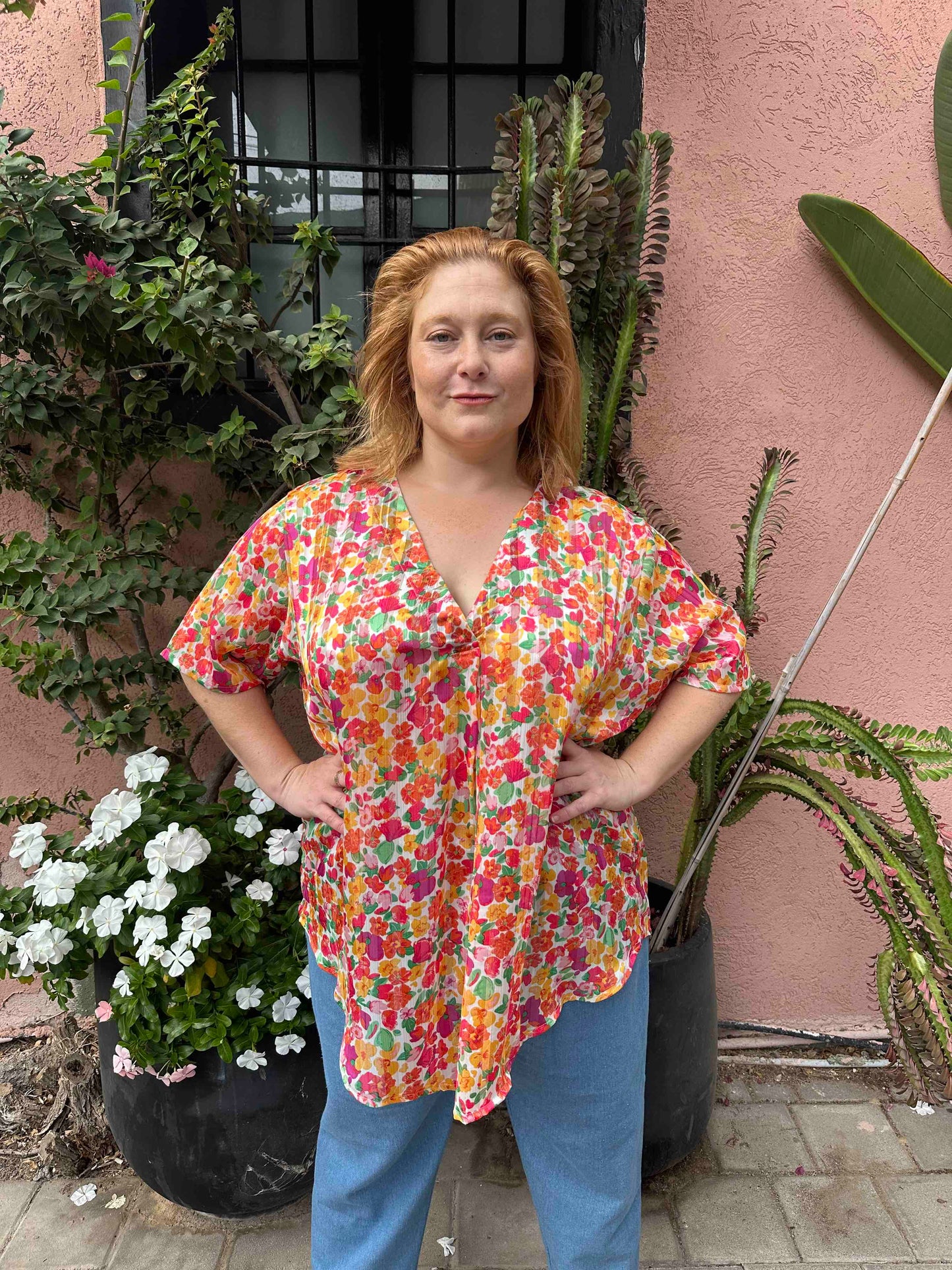 חולצת זה בול אני - פרחוני שיפון