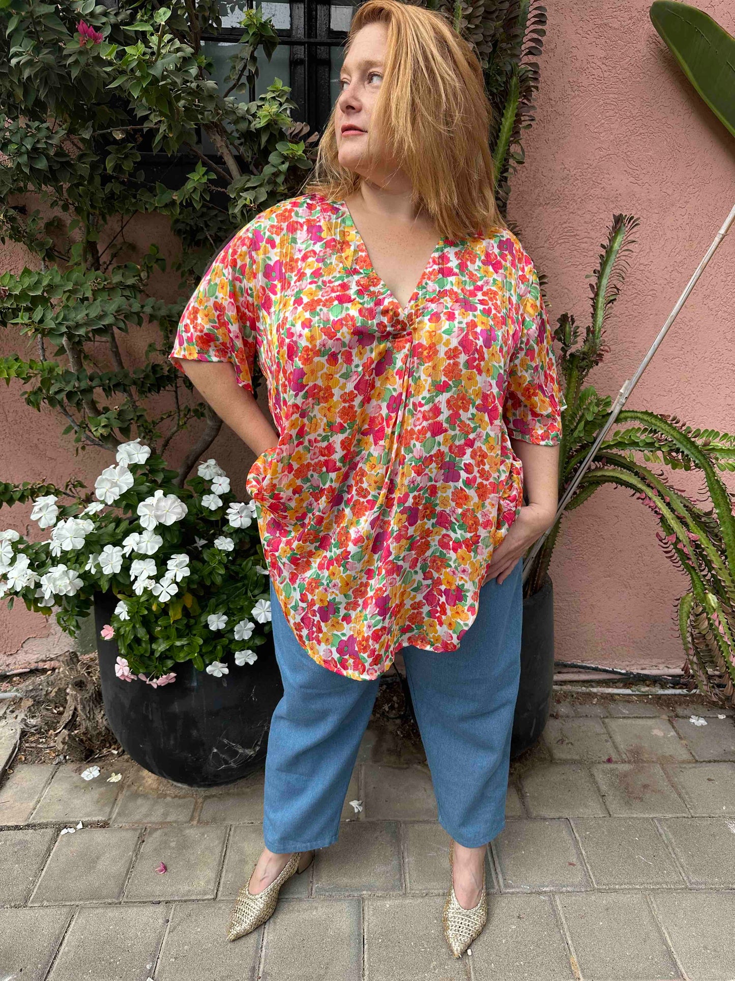 חולצת זה בול אני - פרחוני שיפון