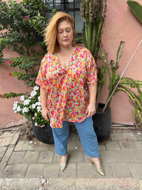 חולצת זה בול אני - פרחוני שיפון