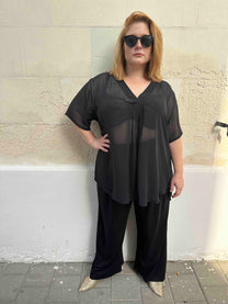 חולצת זה בול אני - שחור שיפון