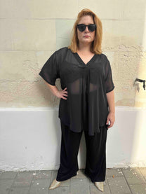 חולצת זה בול אני - שחור שיפון