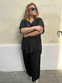 חולצת זה בול אני - שחור שיפון