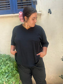 טישירט זרוקי - שחור