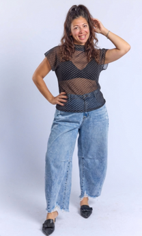 חולצת מיני - נקודות