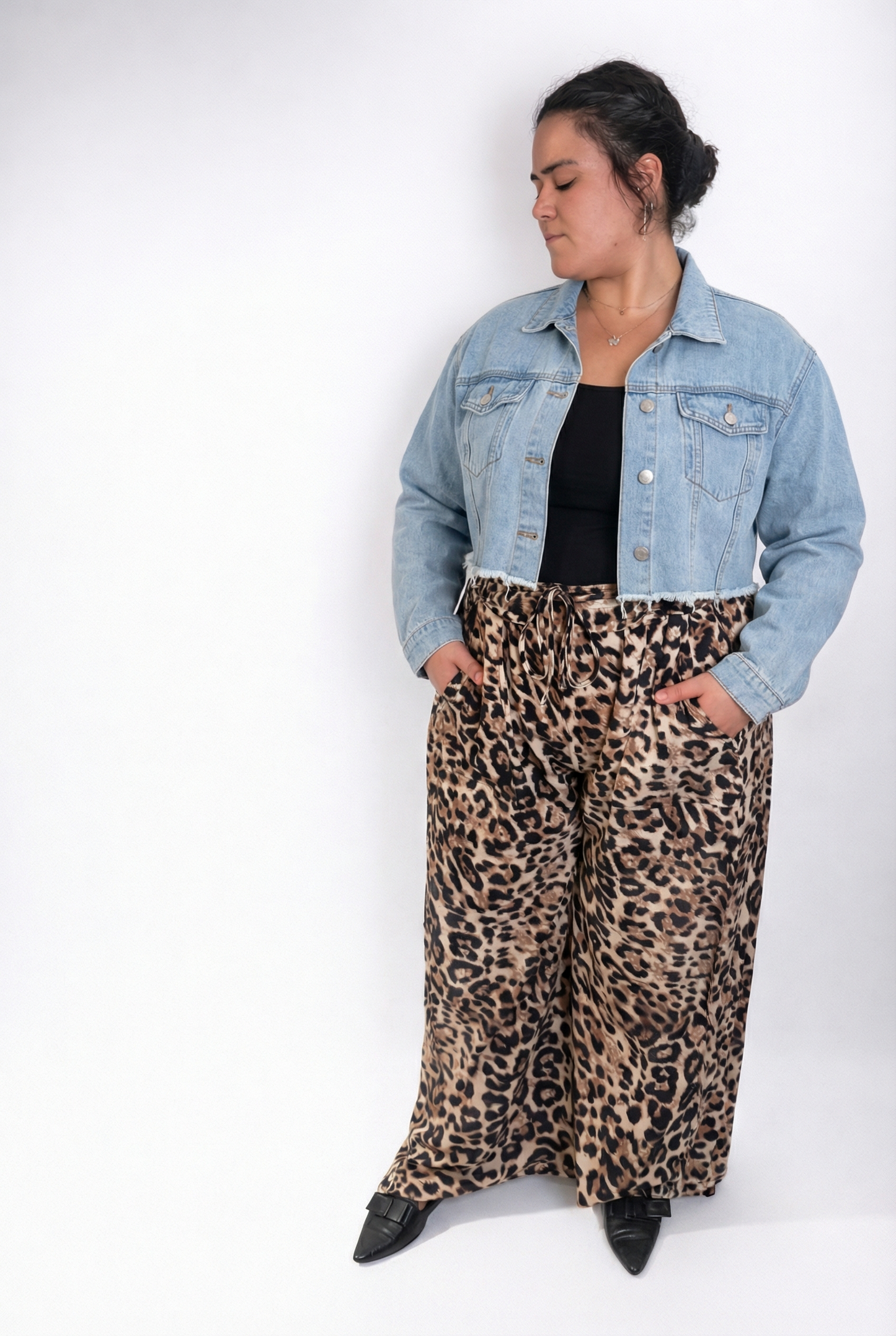 ג׳קט ג׳ינס סטפי - בהיר קרעים