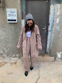 ג׳קט נועה - חום בג׳ קורדרוי